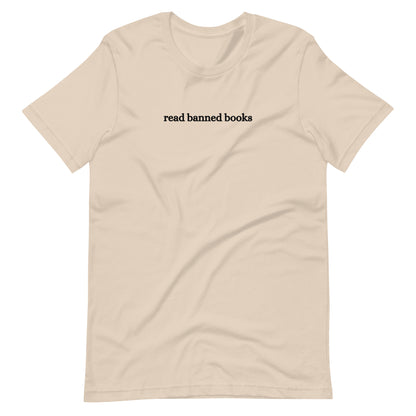 Short Sleeve T-Shirt - Read Banned Books - Black Design