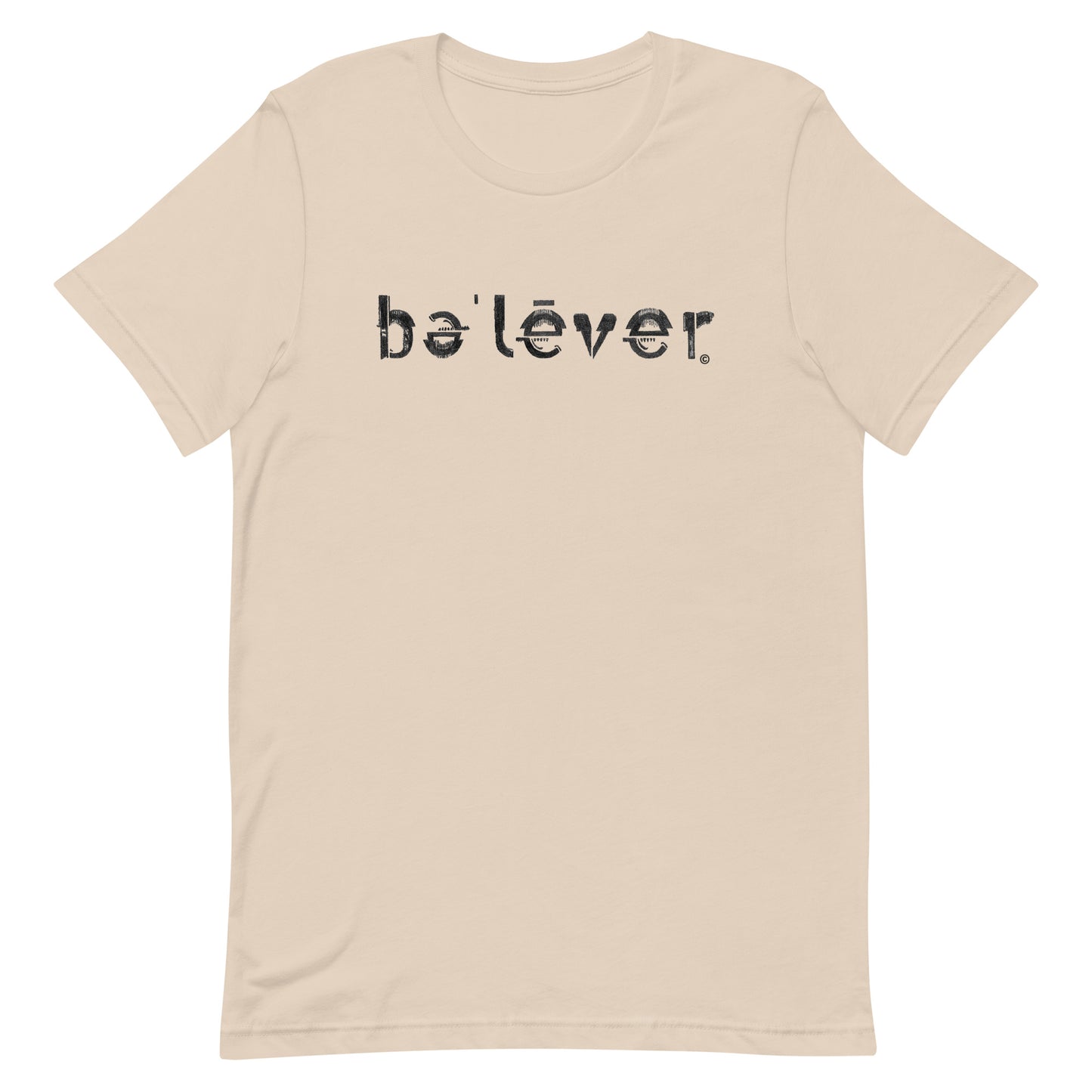 Short Sleeve T-Shirt - believer - Black Design