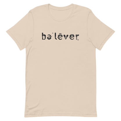 Short Sleeve T-Shirt - believer - Black Design