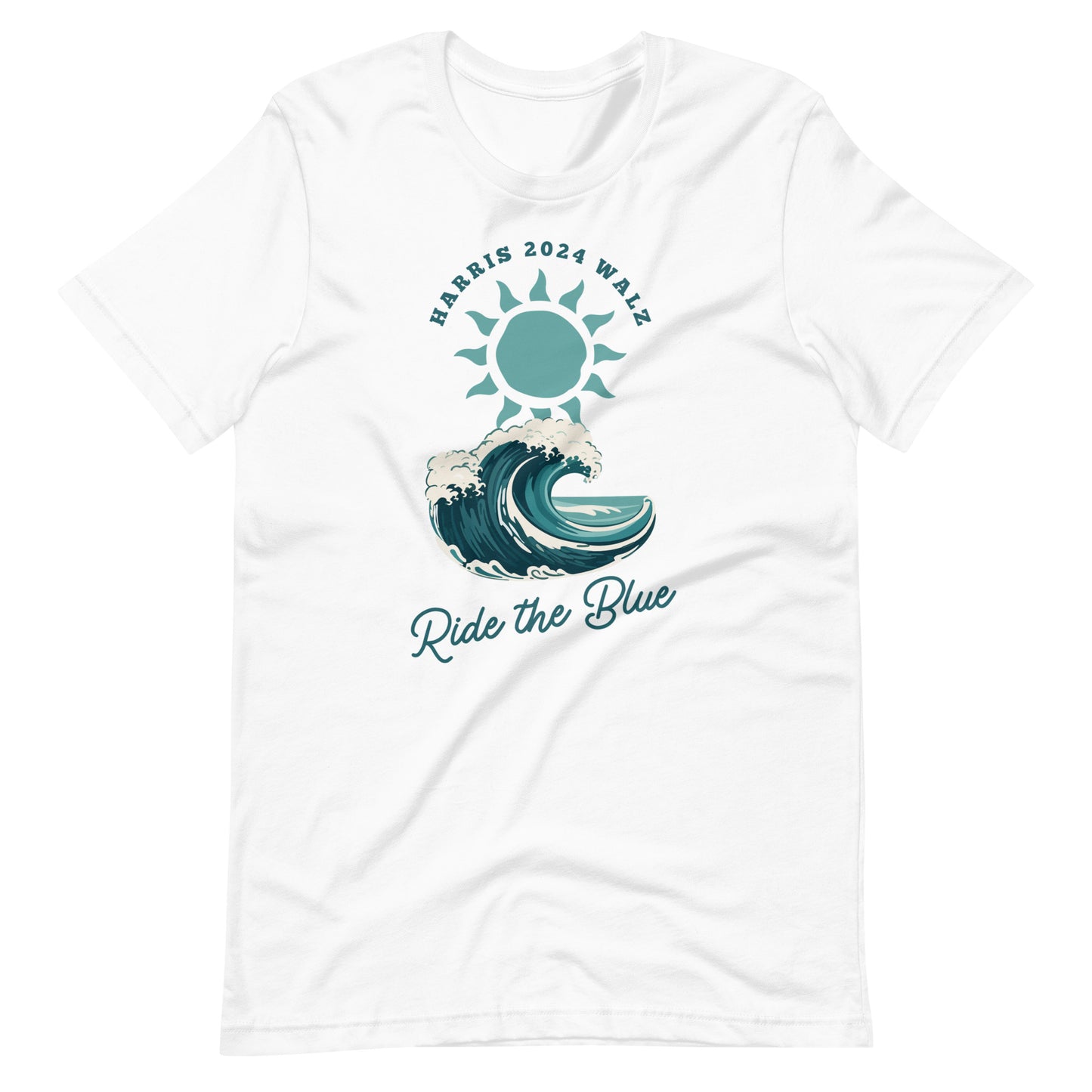 Short Sleeve T-Shirt - Ride the Blue - Blue Design