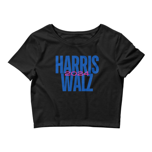 Crop Fitted T-Shirt - Harris Walz 2024