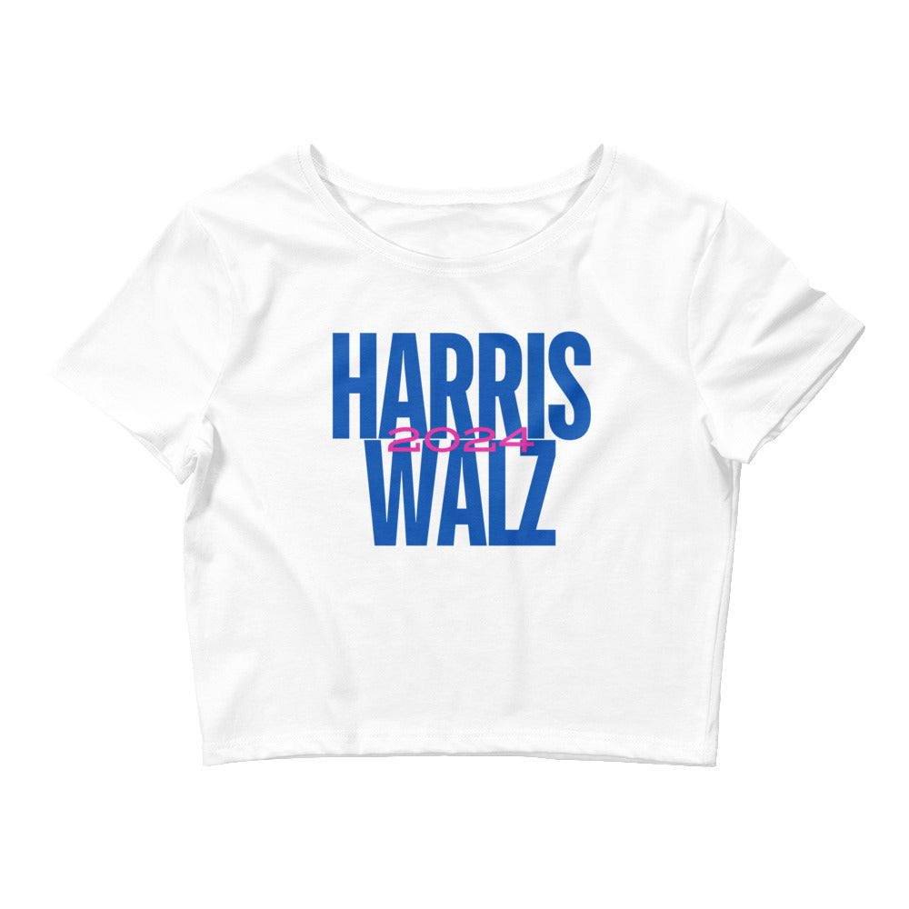 Crop Fitted T-Shirt - Harris Walz 2024