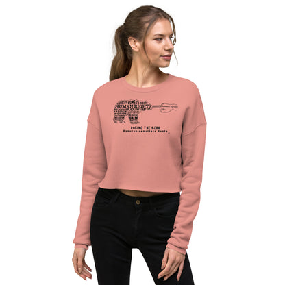 Crop Sweatshirt - Poking the Bear - Black Design with Hashtags