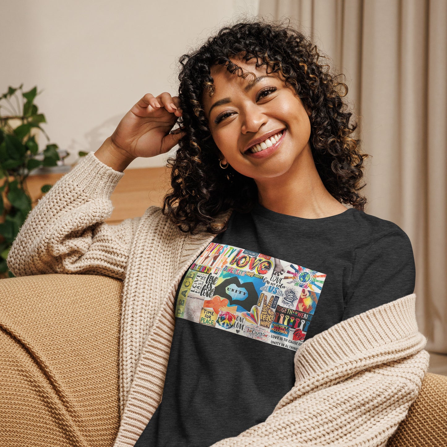 Women's Relaxed Short Sleeve T-Shirt - Unity Banner