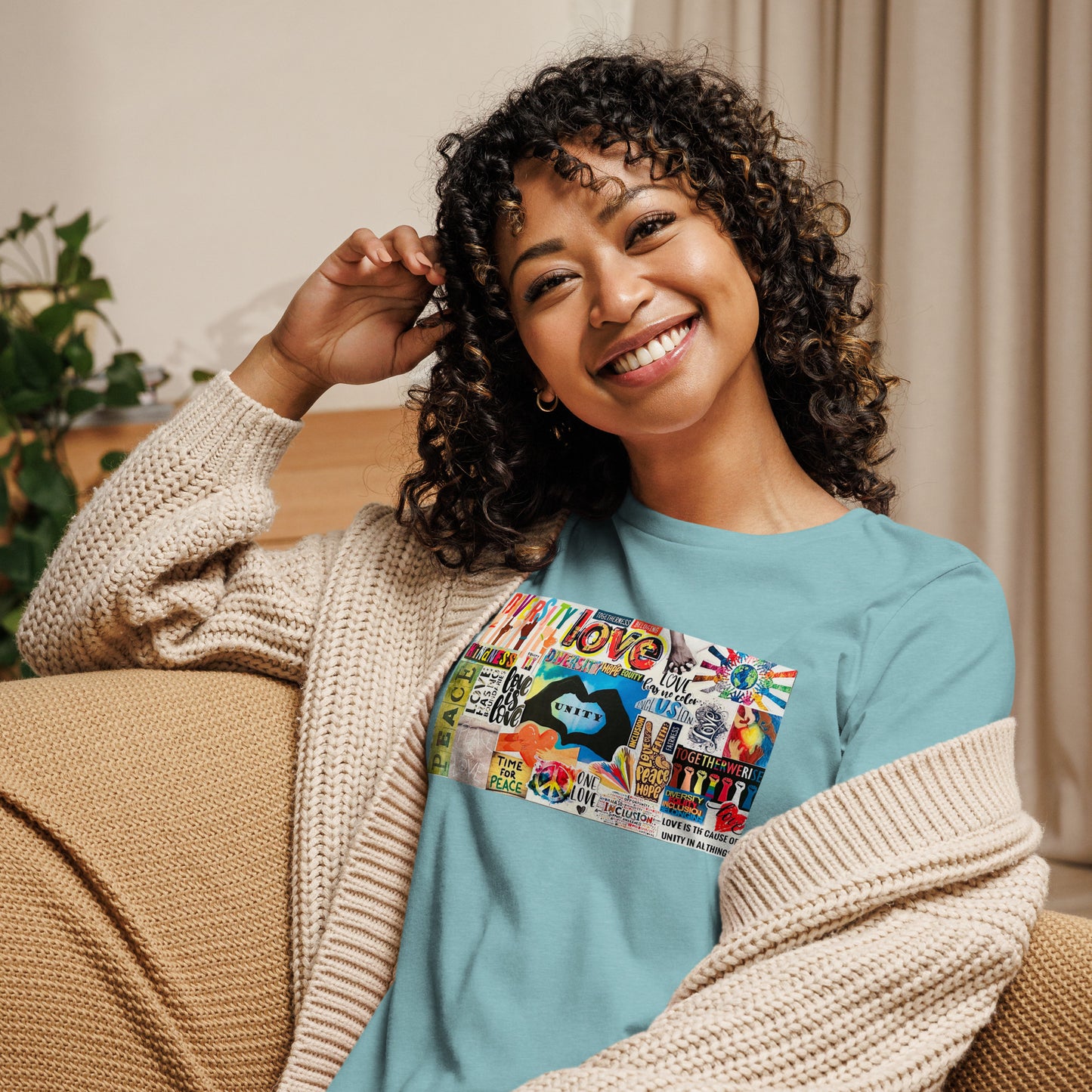 Women's Relaxed Short Sleeve T-Shirt - Unity Banner