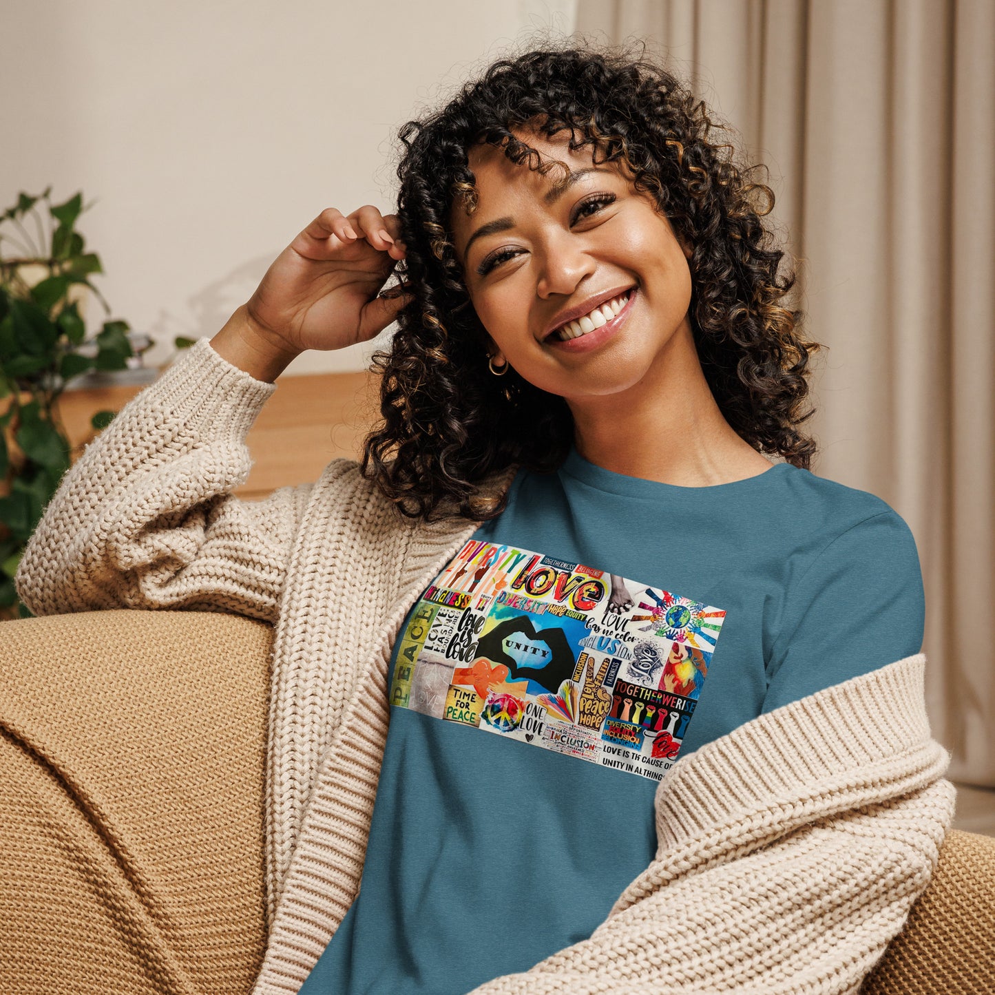 Women's Relaxed Short Sleeve T-Shirt - Unity Banner