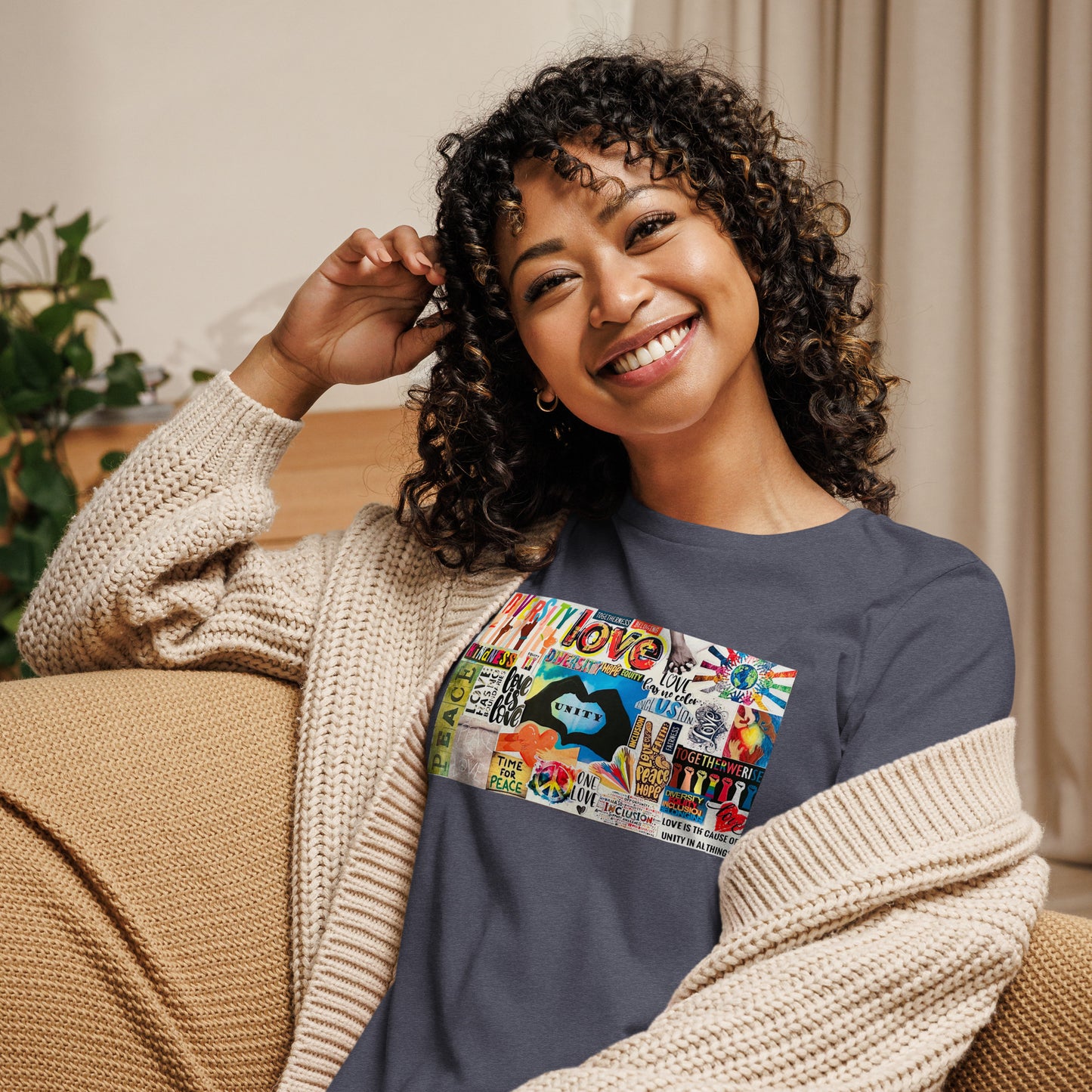 Women's Relaxed Short Sleeve T-Shirt - Unity Banner