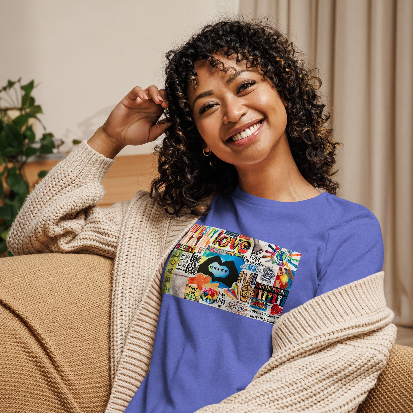 Women's Relaxed Short Sleeve T-Shirt - Unity Banner