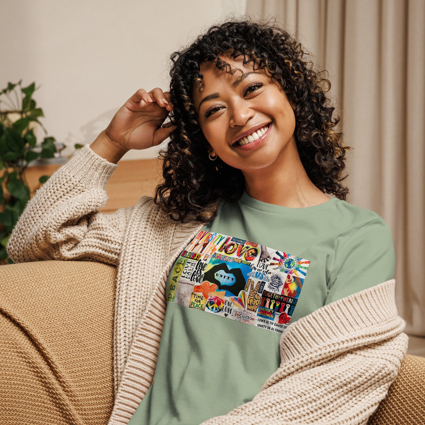 Women's Relaxed Short Sleeve T-Shirt - Unity Banner